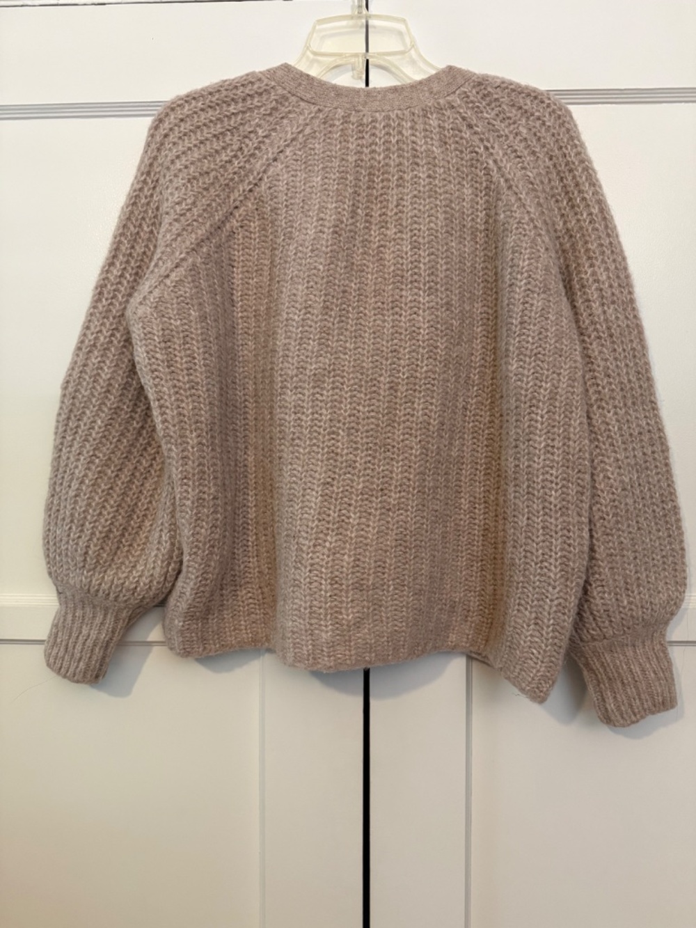 Sezane Basile Cardigan Light Beige Size Small Alpaca Wool Polyamide - Picture 7 of 7